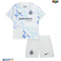 Otroški Nogometni dresi Inter Milan Gostujoči 2025-26 Kratek Rokav (+ Kratke hlače)